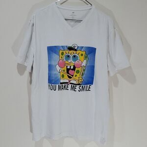 H&m spongebob slim fit short sleeve shirt